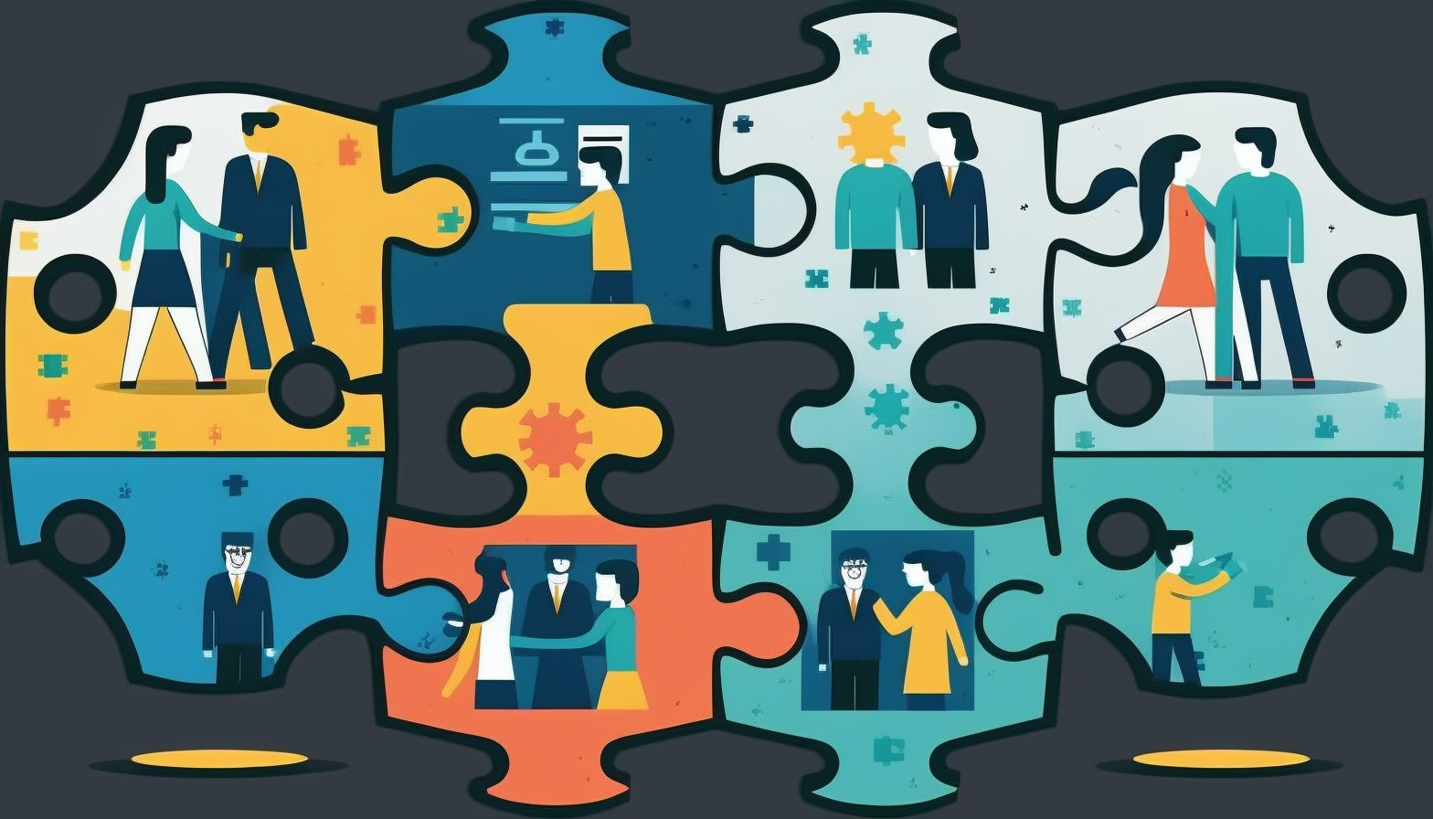 Image shows different puzzle pieces coming together, each representing a different approach for determining customer needs. This visually represents how each approach is important and how they fit together to form a complete picture of the customer's needs.