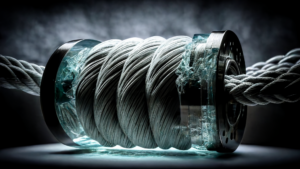 Multi-layer steel rope with glass fiber core pulling the digital world, representing our comprehensive digital marketing and PIM Akeneo solutions driving business success.